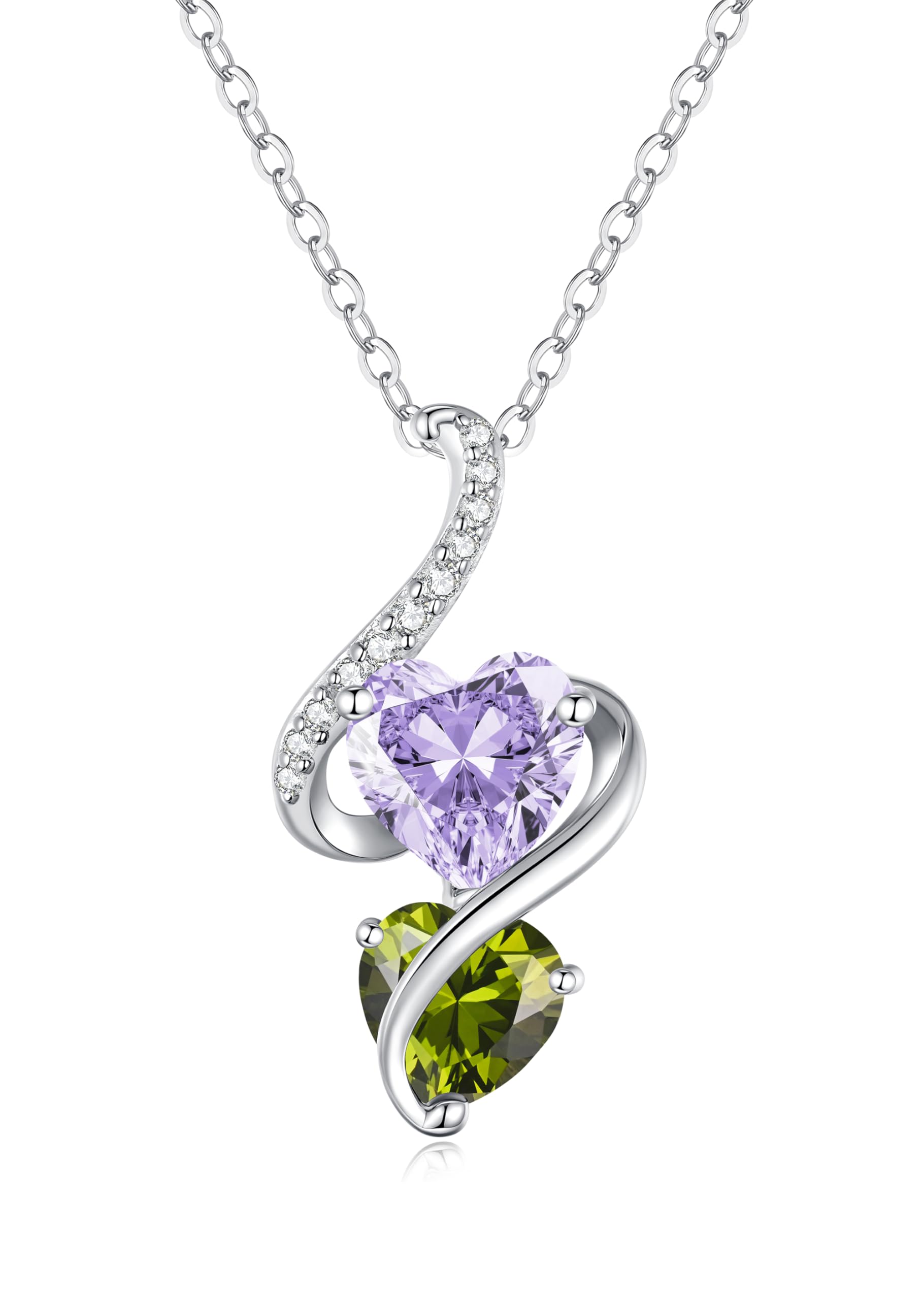 LOUISA SECRET Unique Double Heart Necklace