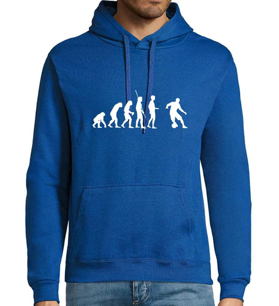 Evolution piłka nożna męska bluza z kapturem, niebieski Royal, 4XL