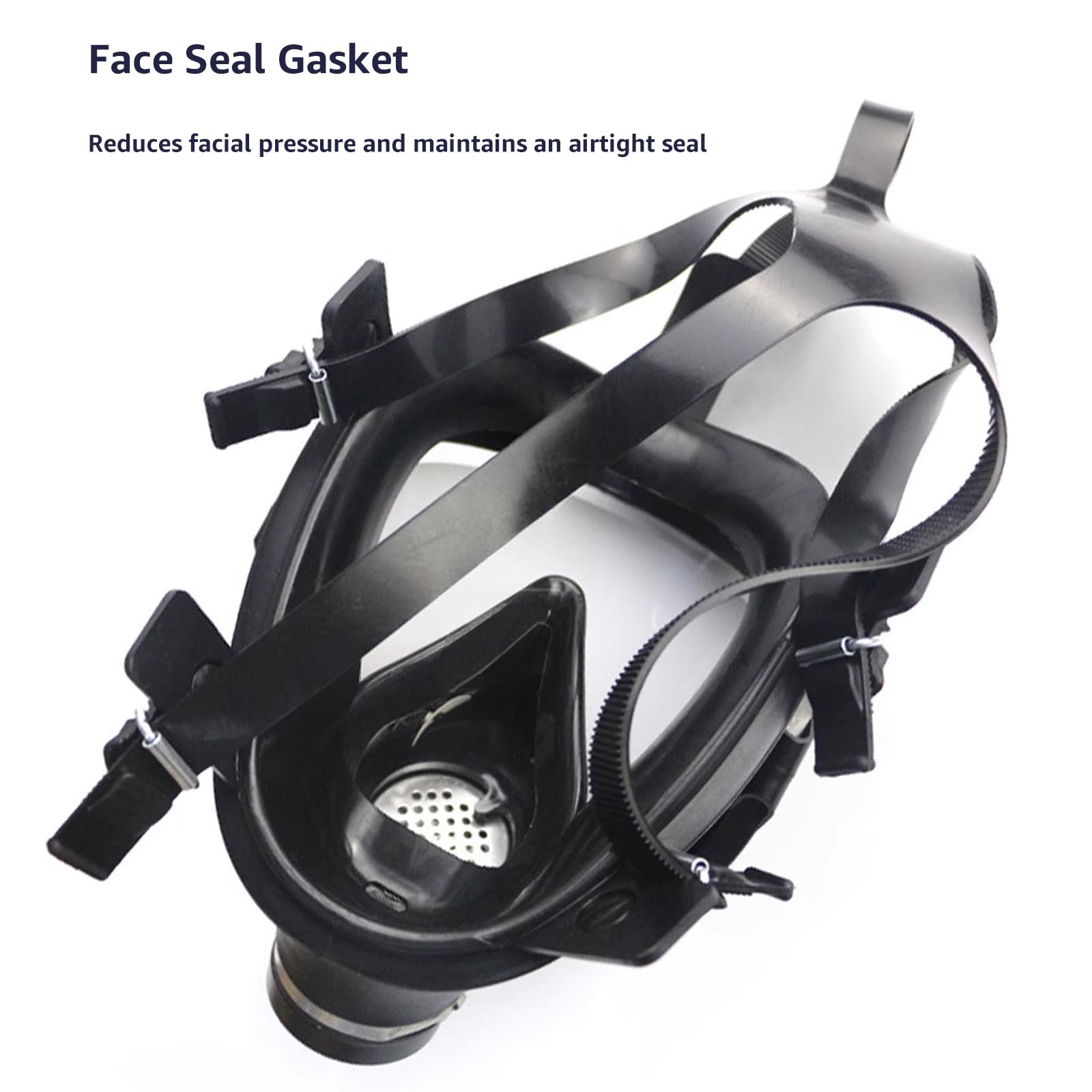 Maschera Respiratoria Con Filtri, Maschera antigas integrale riutilizzabile, Maschera Antipolvere, Respiratori riutilizzabili per Verniciatura, prodotti chimici, gas acidi, protegge da gas ecc.