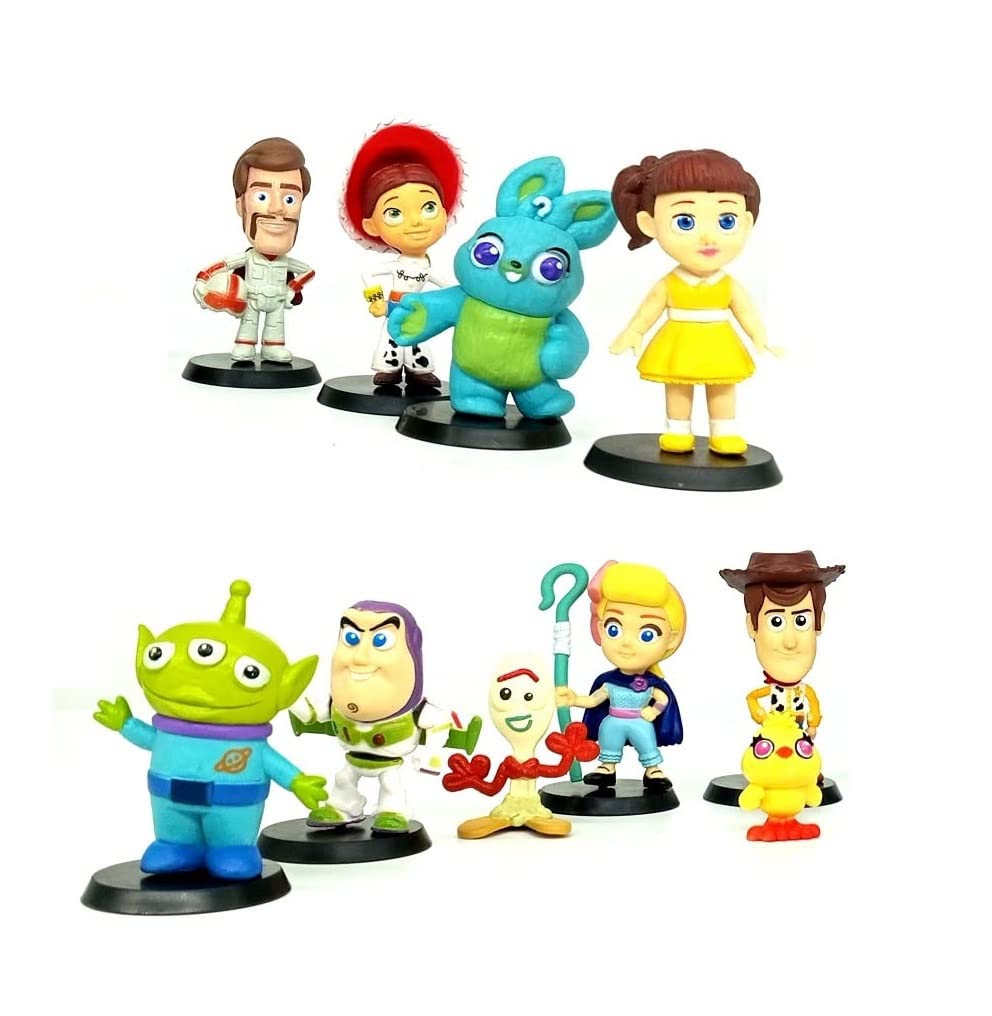 Toy Story Set of 10 Action Figures 7 Cms Collectibles Figures Woody Buzz Lightyear Bo Peep Billy Slinky Potato Head Figures