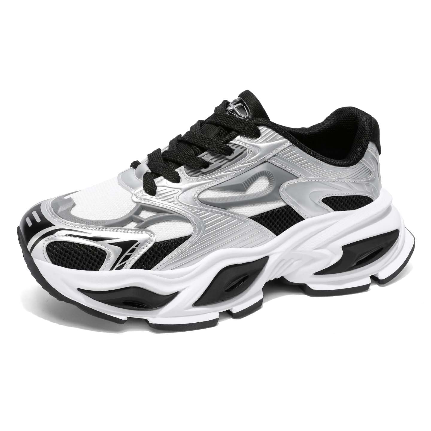 Scarpe da ginnastica da uomo con plateau Y2K Dad, con lacci, in rete, casual, suola spessa 4 cm, antiscivolo, retrò, streetwear, scarpe sportive da uomo