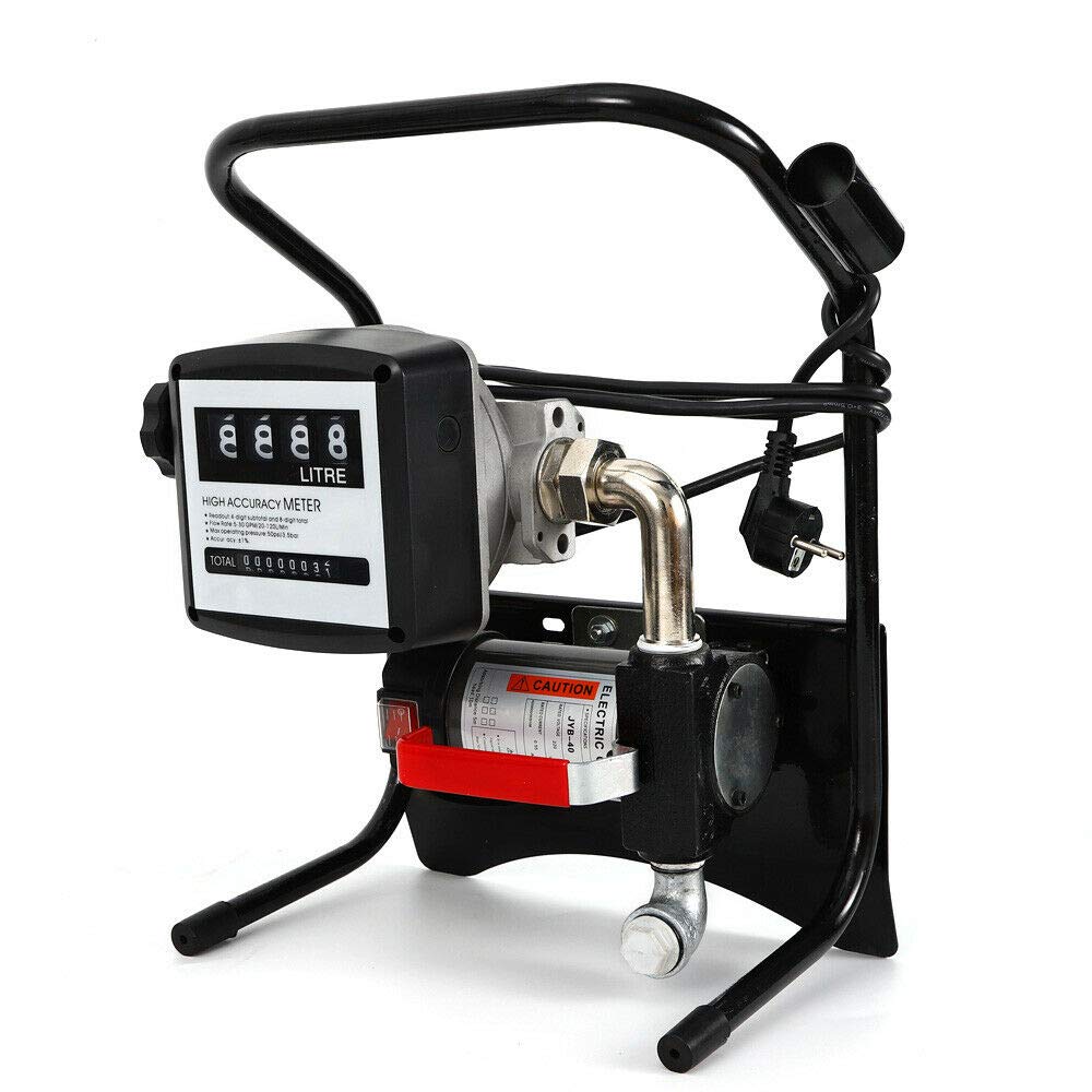 Pompe à carburant 220 V 375 W - Pompe à fioul - Pistolet auto-amorçage - 40 l/min - Pompe diesel - Avec manuel d'utilisation (français non garanti)