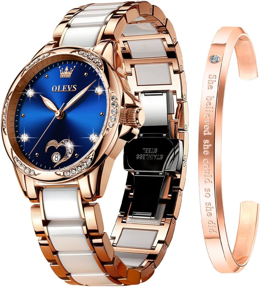 OLEVS Mens Watches Automatic Original Mechanical Movement Slef-Wind Six-pin Luxury Stainless Steel Waterproof HD Luminous Day-Date-Month Big Face Wrist Watch Gift