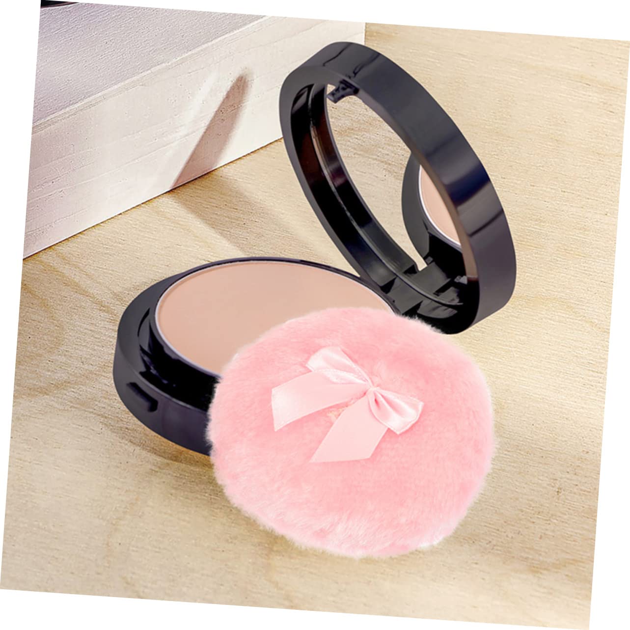 Yardwe 4 Sätze Bogen Puff Werkzeug Babypuderquaste Puderquaste Für Gesichtspuder Erfrischend Pulverschuh Runde Puderquaste Puderquaste Rosa Plüsch- 3 Stücke * 4