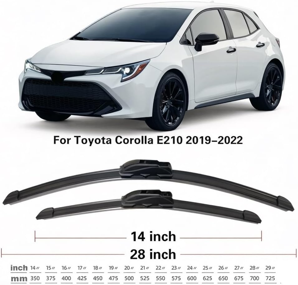Wiper Blades For Toyota Corolla E210 2019 2020 2021 2022 Hatchback U J Hook | Windshield care, Windshield cleaning tool