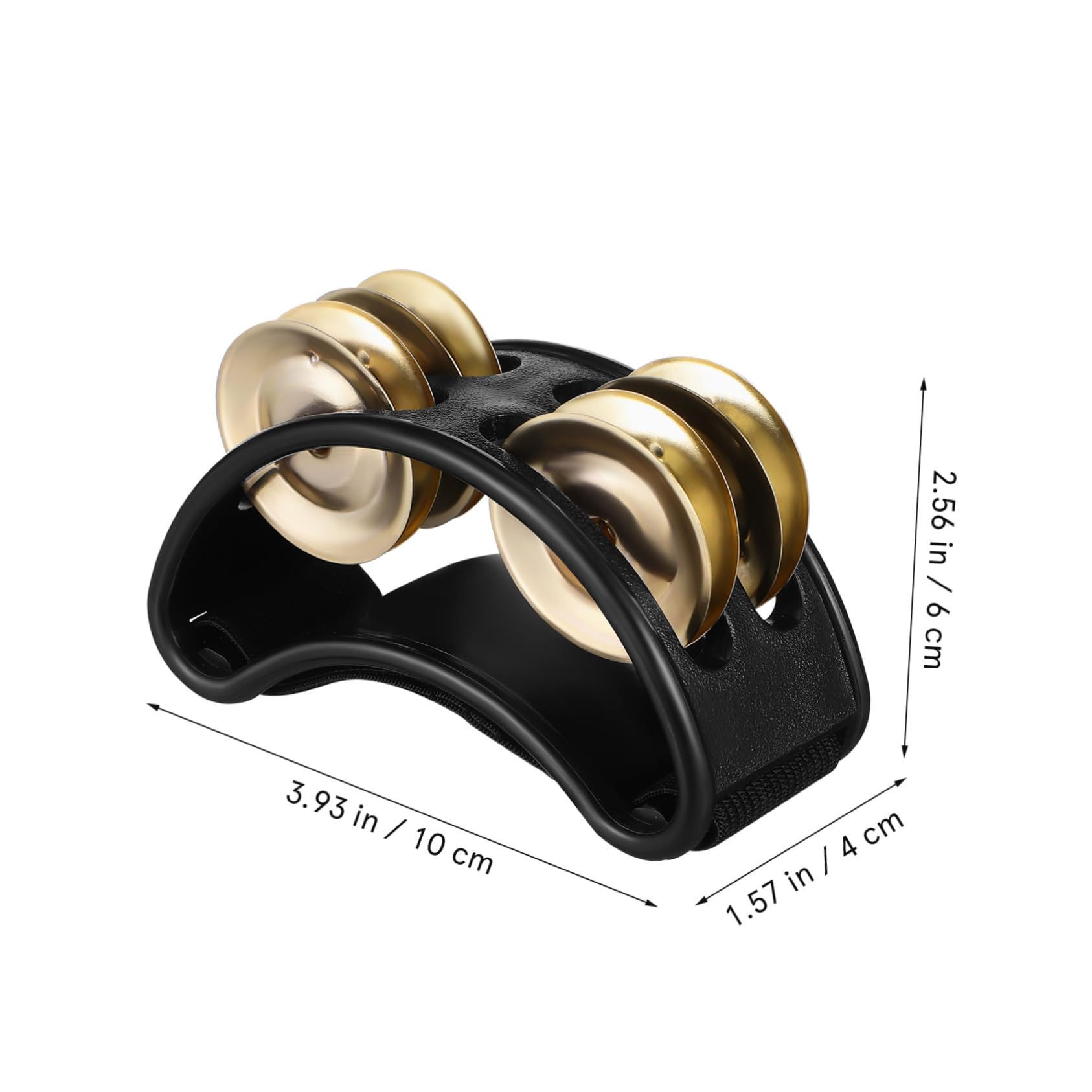 BESPORTBLE for Adults Church 4 Pcs Double Row Foot with Metal Bells Music Instrument