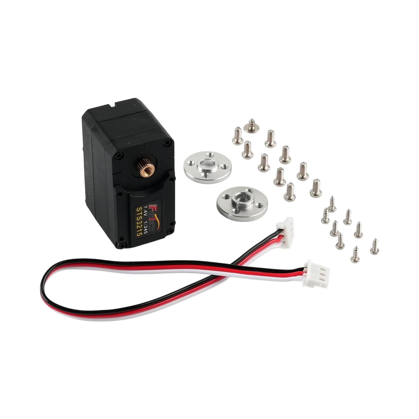 Geekstory Feetech STS3215 7.4V 19KG Dual Axis TTL Serial Servo 360° Continuous Rotation Metal Gear 12Bits Magnetic Coding Programmable Servo for Arduino Robotic Arm Smart Robot