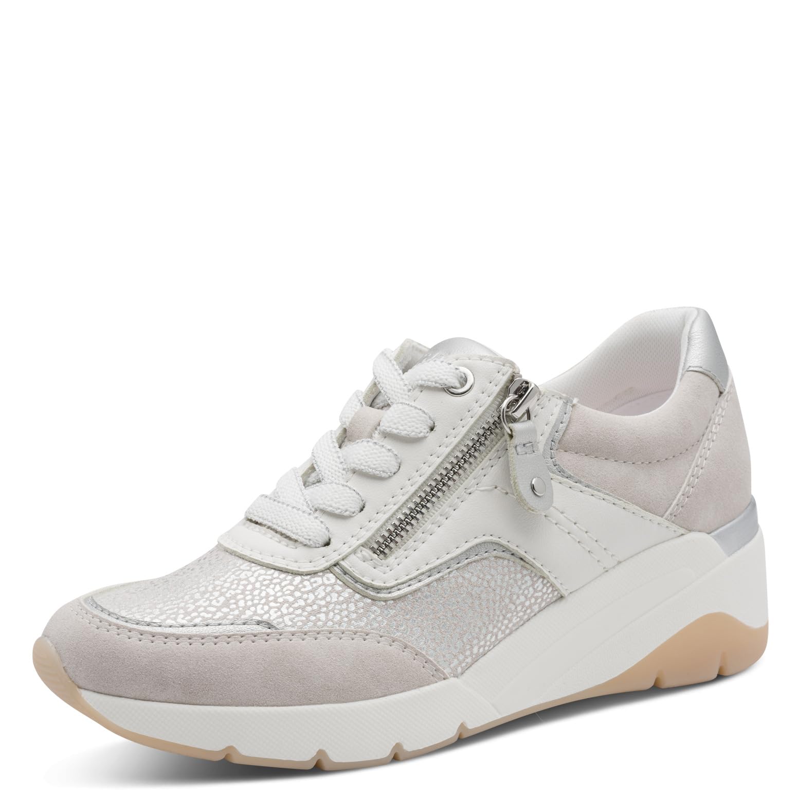 Jana Women's Damen Sneaker Low Vegan 8-23768-46, White Silver, 6 UK