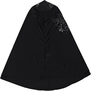 Black Veil Headband: Elegant Funeral Headpiece - Decorative Rhinestone Embellished Headscarf - Modest Muslim Hijab Wrap for Women's Formal Occasions
