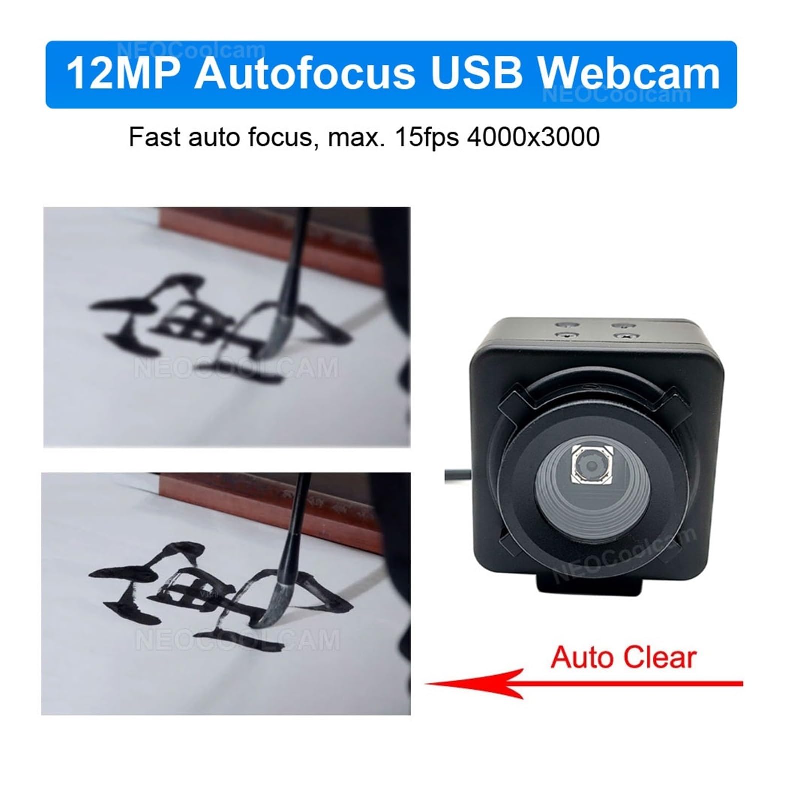 Kamera internetowa, Kamera internetowa 12MP HD z autofokusem IMX362 czujnik wysoka prędkość 4000x3000 MJPG wideokonferencja USB transmisja na żywo kamera komputerowa UVC Mini Body(With 2m Cable)
