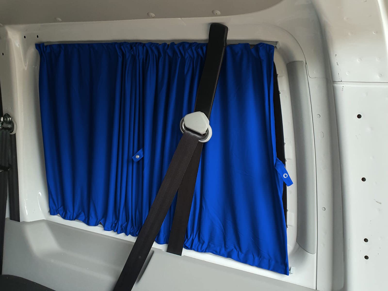 BREMER SITZBEZÜGE Tendine parasole compatibili con VW T5 T6 T6.1 Transporter Caravelle Corti con porte ad ala in blu, per campeggio, accessori per camper, set di tende