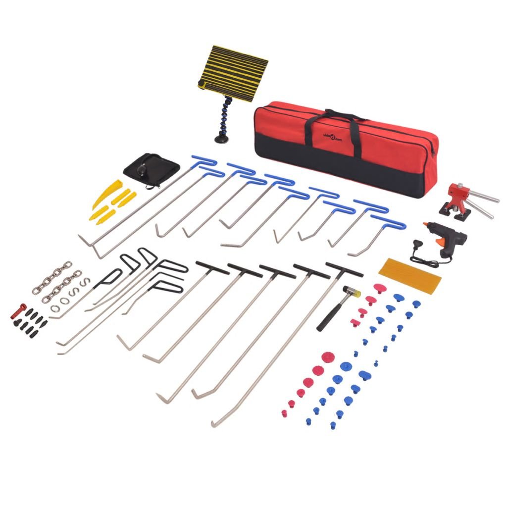 Tidyard lackfreies Dellen Reparatur-Set Puller Kit,Lackschadenfreier Ausbeulwerkzeugsatz Ausbeulwerkzeug Set für DIY Fahrzeuge Werkstattausrüstung Waschanlage Dellen Reparatur Edelstahl