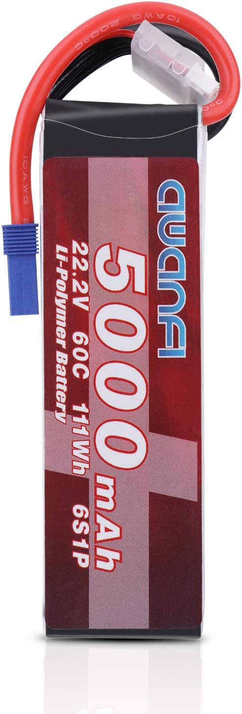 6s lipo Batteries 60C 5000mAh 22.2V Lipo Battery with EC5 Connector RC Battery Pack for RC Quadcopter Helicopter RC Car Truck Boat