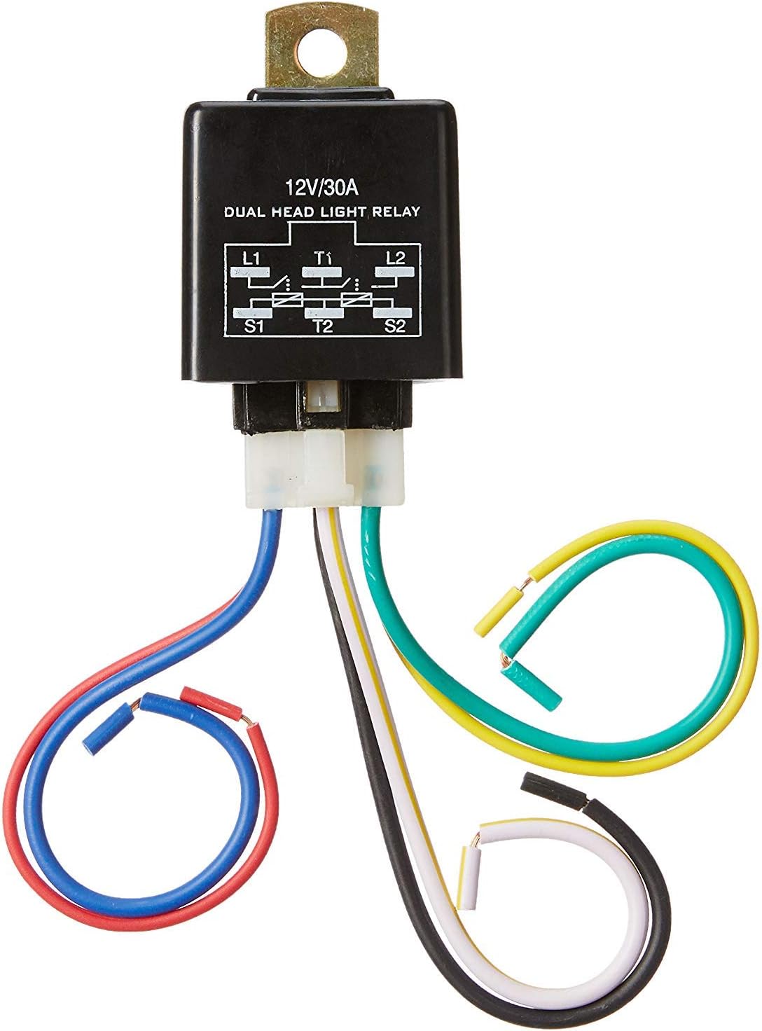 UNO MINDA TD-2002 Dual Headlight Relay with Wire (12V), Applicable for 30A/40A