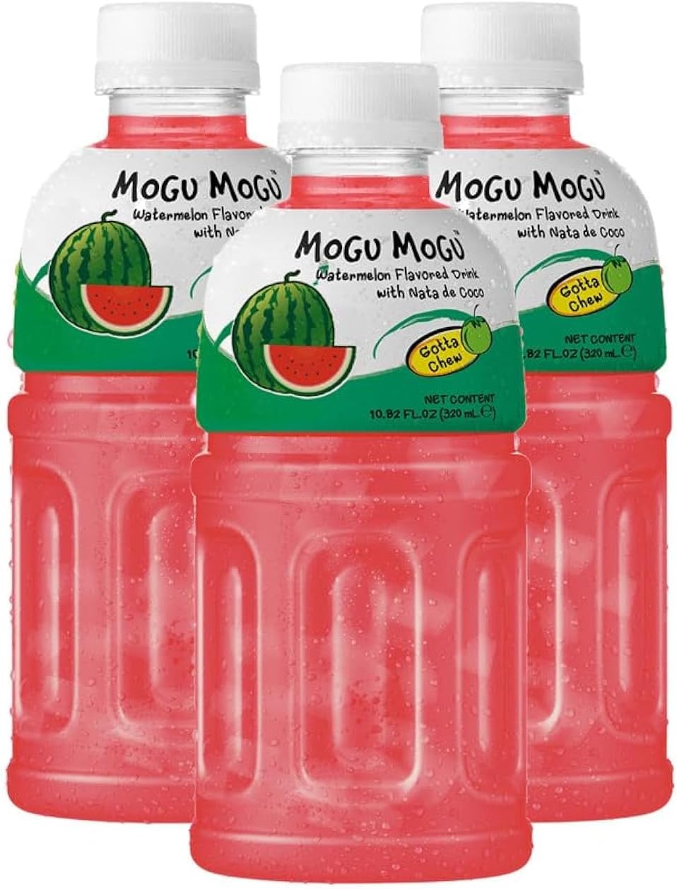 Watermelon Juice with 25% NATA De Coco (coconut jelly)| Energy Booster|Full of Fruit Fibres | No Added Preservatives and Colours |Juice Bottles Made for Adults and Kids-320ml - (Pack of 3).