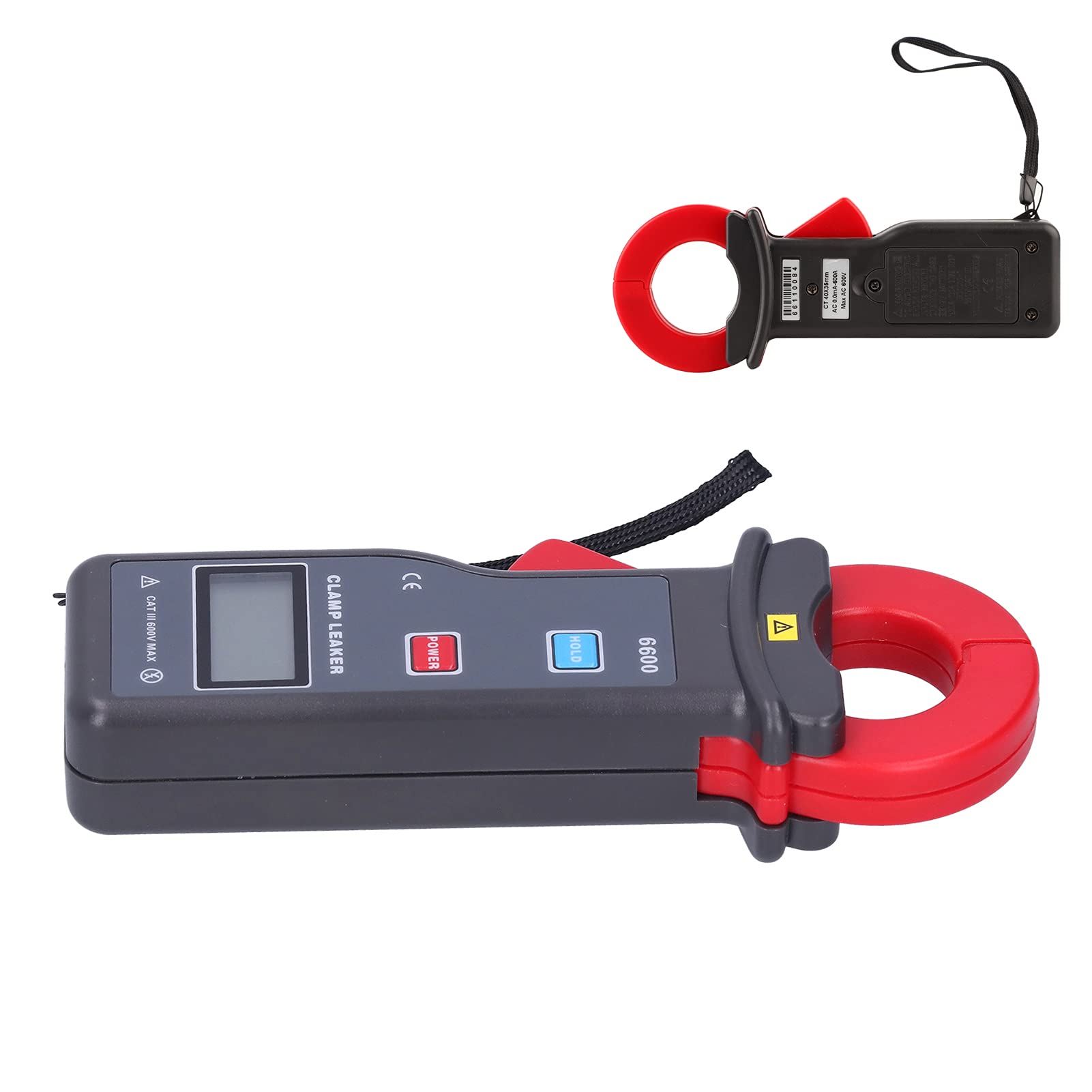 FTVOGUE Miernik Cęgowy Prądu Upływu ABS Cyfrowy Miernik Cęgowy ABS 0mA do 600A Komunikacja USB Utrzymanie Wartości Szczytowej dla Elektryków Kontrola Panelu Konserwacyjnego HVAC