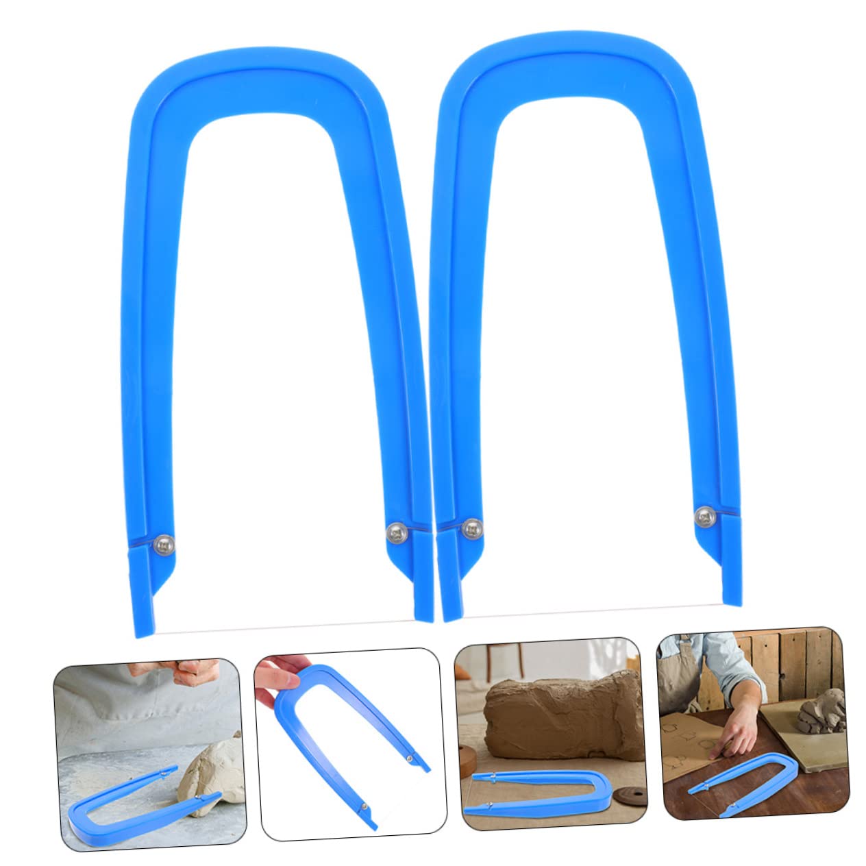 DOITOOL 2 Set Strumento per Taglio Argilla con Filo Utensile per Modellatura E Rifinitura Argilla Strumento Pratico per DIY E Scultura Ceramica 2 Pezzi * 2