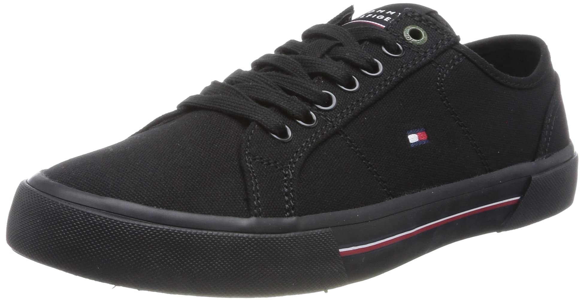 Tommy Hilfiger Lienzo Core Corporate Vulc, Tenis vulcanizados Hombre