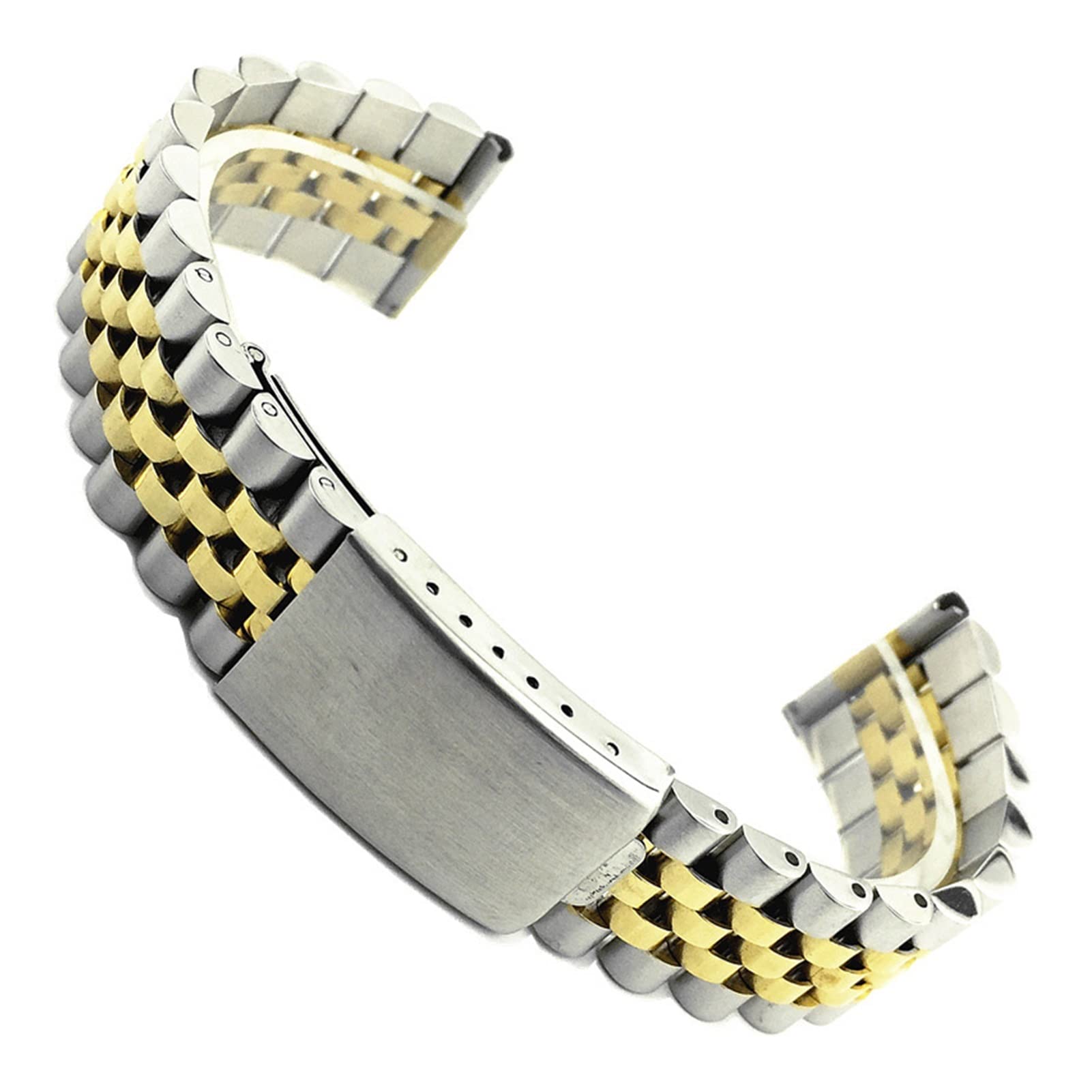 YINGO 18mm 20mm 22mm Cassetti cinturini in metallo braccialetto argento Acciaio inox lucido Acciaio in acciaio inox Accessori di ricambio
