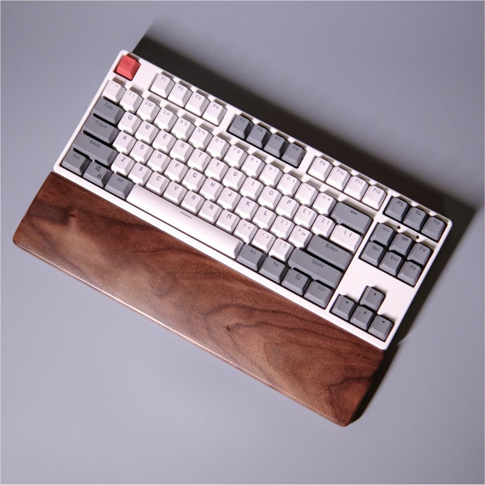 Handgelenkauflage aus Massivholz, Handauflage, bequeme Tastatur-Handgelenkstütze für Computer, Laptop, Zuhause und Büro (B, 44 cm)