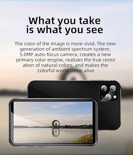 Sudrid Mini Smartphone, Unlocked Smartphone The World's Smallest Cell Phone 3.0 Inches Android Mini Phone 2G+32G Quad Core 5.0Mp Dual Sim Tiny Child Phone Unlocked 3G Mobile Phone (Black) #TOP3