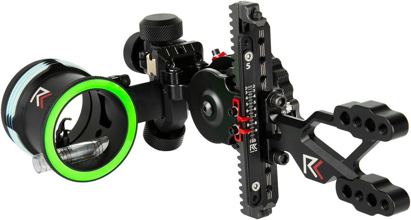 REDLINE RL Torch 2 PIN Bow Sight, Right Handed, Wheel Slider for Quick Yardage Selection, Right Handed Bow Sight