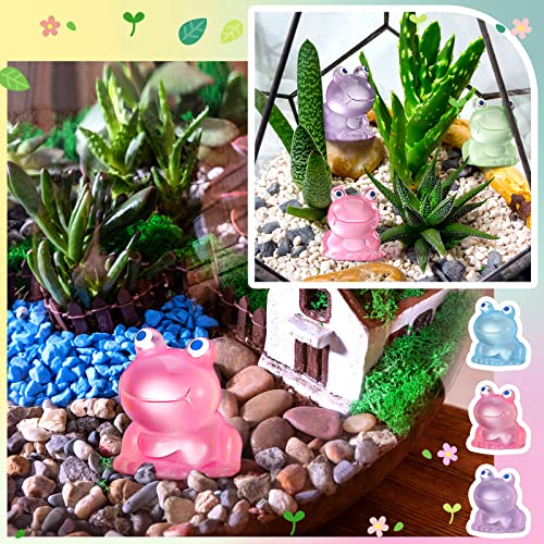 Chitidr Luminous Resin Mini Frogs Cute Frog Glow In The Dark Miniature Figurines Frogs Diy Ornament Accessories For Garden Dollhouse Decoration Crafts (50 Pcs) #TOP5