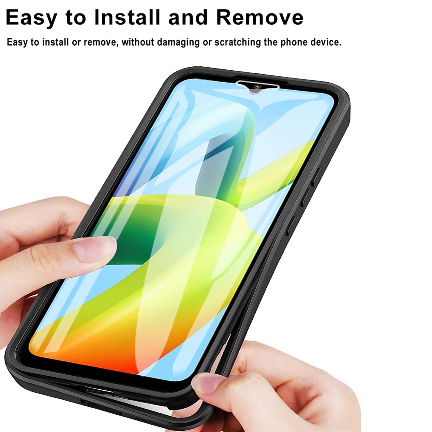 ILING Transparente 360° Schutzhülle Für Xiaomi Redmi A1/A2 - Ganzkörper-Schutz Mit Displayschutz (Lila)