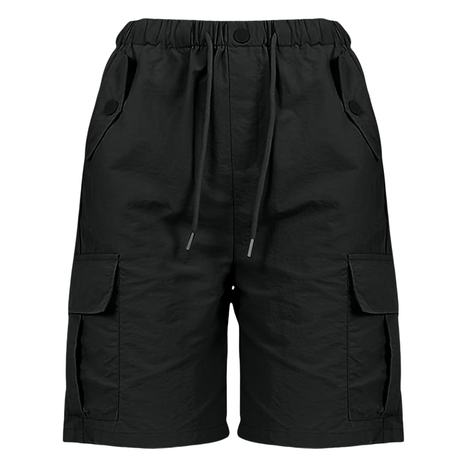 Bermuda cargo léger pour filles - Taille élastique - Décontracté - Sport - Randonnée - Course à pied - Marche - Pour adolescent - Poches
