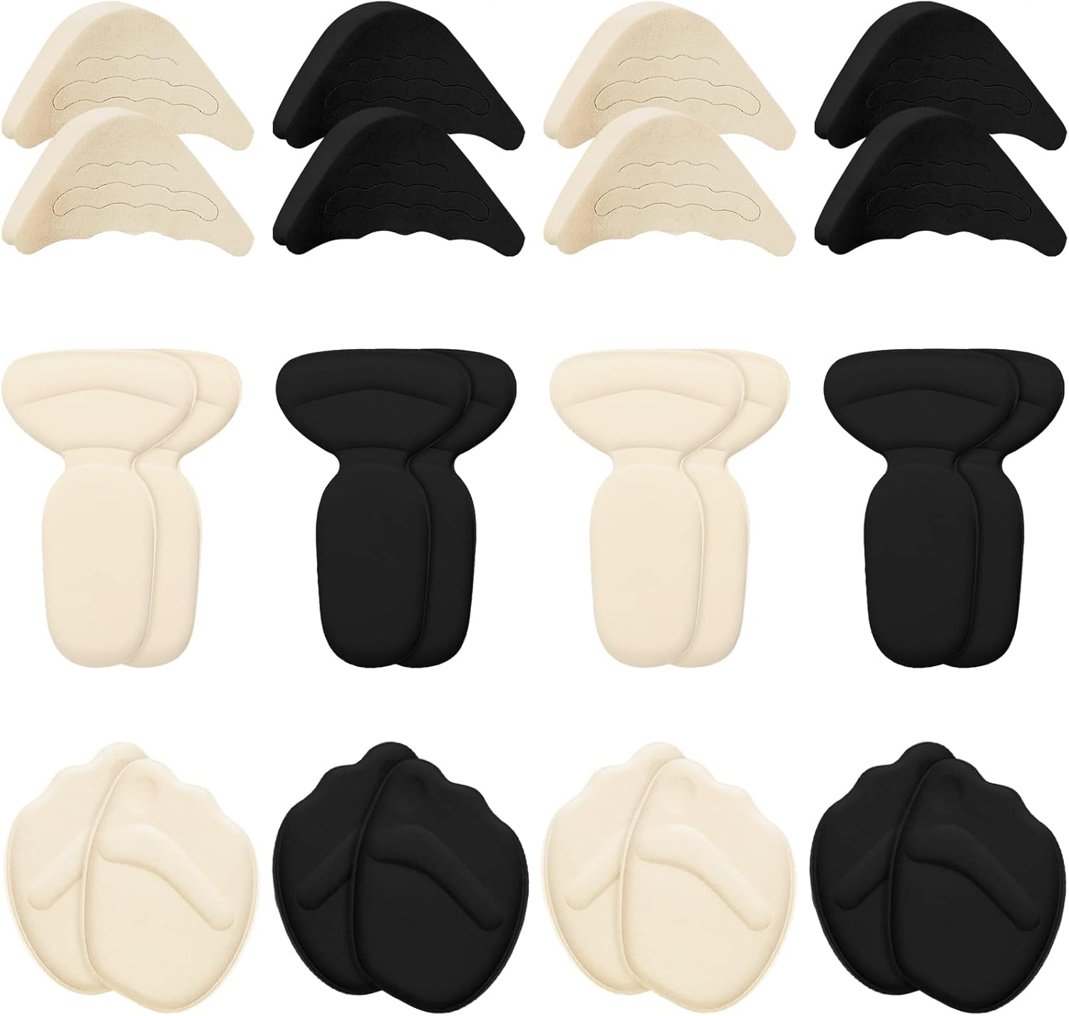 12 Pairs Shoe Filler High Heel Cushion Pads Adjustable Toe