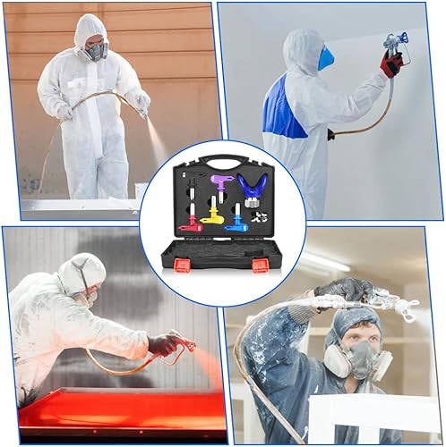 Miniatura 7 de 6 puntas de boquilla de pulverización reversibles, puntas de pulverización sin aire, boquilla de pistola de pulverización sin aire, protector de