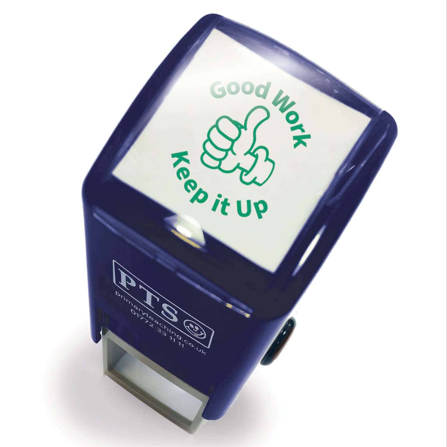 Good Work Keep It Up Thumbs Up Pre Inked School Teachers Positive Feedback Marking Stamper Stamp 25mm Primary Teaching Services (Green)