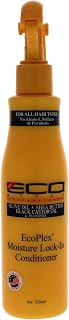 Eco Style Ecoco Ecoplex Moisture Lock-In Conditioner - Black Castor And Flaxseed Oil - Olive Oil And Shea Butter - Soft And Glowing Hair - Hydrating Formula - Soft Scent - Promotes Hair Growth - 8 Oz