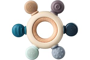 Natural Comfort for Baby's Teething: Organic Wooden Teething Toys