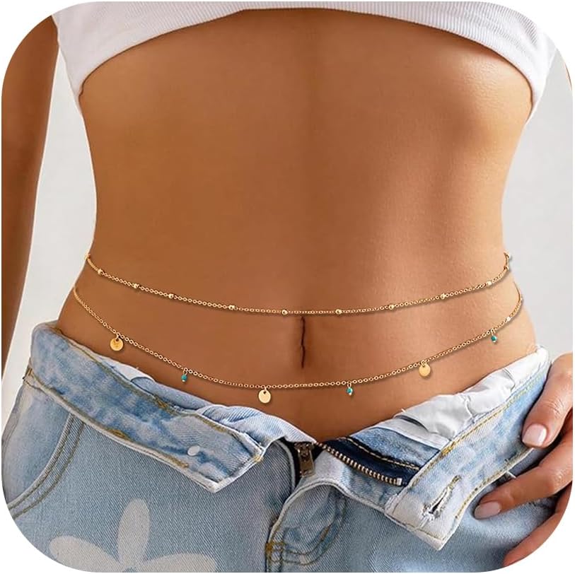 Gold Waist Chain Belly Chain Jewelry...