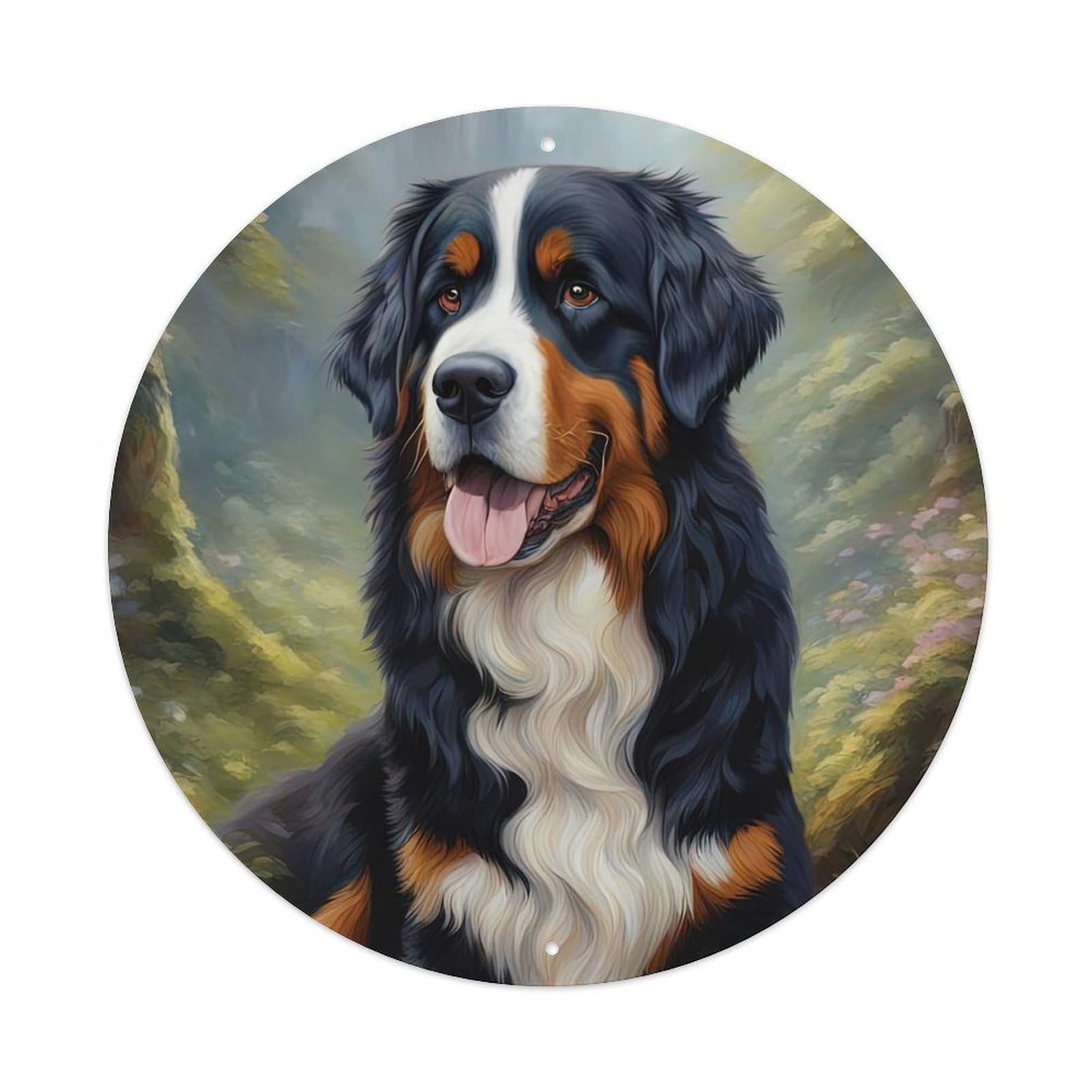 Animal Artwork Bernese Mountain Dog Metal Tin Sign