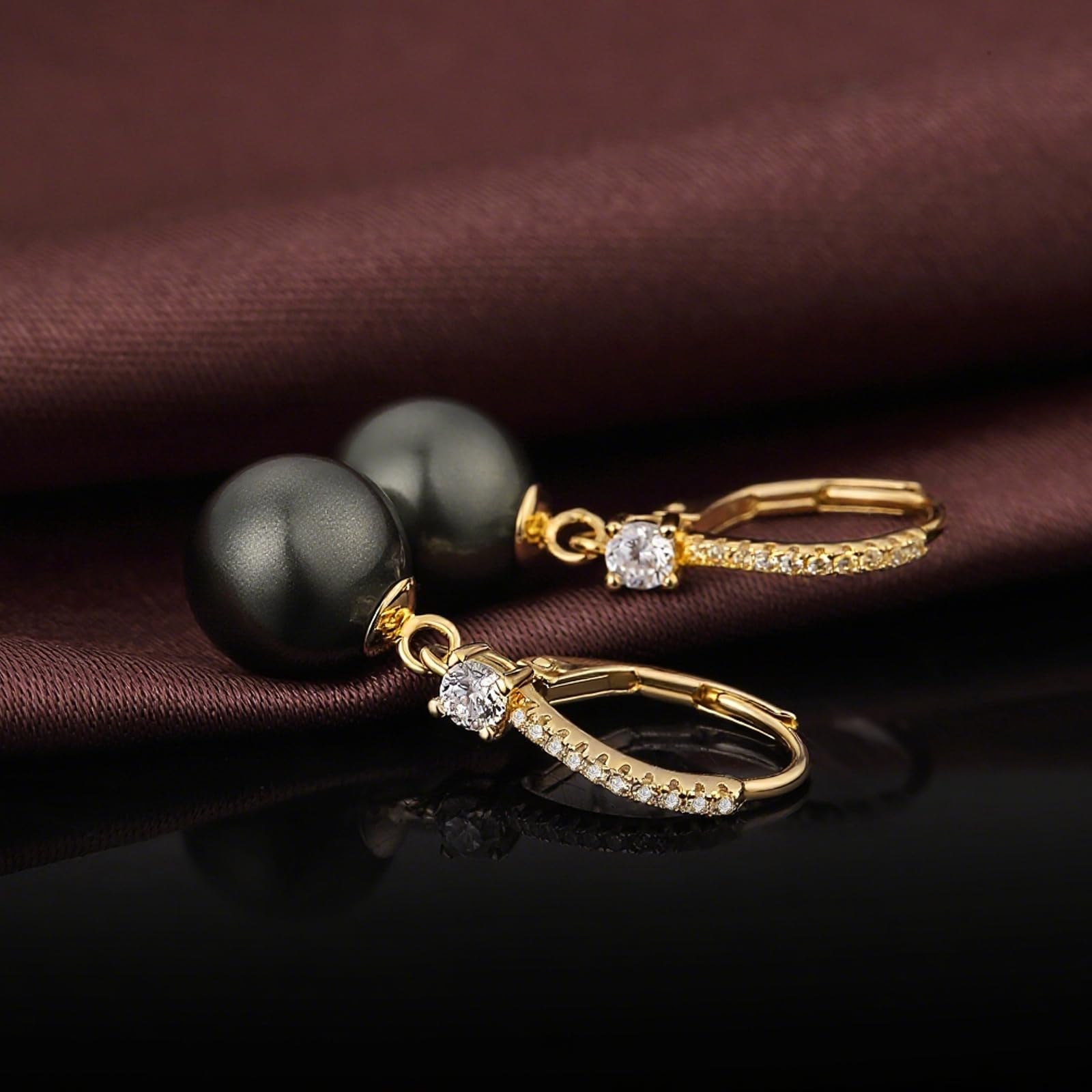 Boucles d'oreilles Chat pour Femmes Argent Sterling 925 Perle Boucles d'Oreilles à Tige Hypoallergénique Perles d'eau Douce Bijoux Cadeau pour Les Amoureux Des Chats