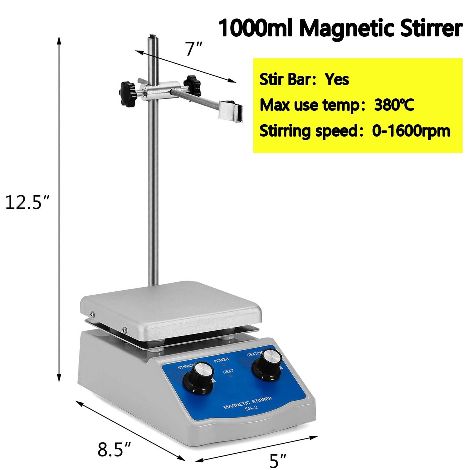 Agitatore for miscelatore con piastra riscaldante agitatore magnetico elettrico Laboratorio chimico biologico medico Per uso fai-da-te