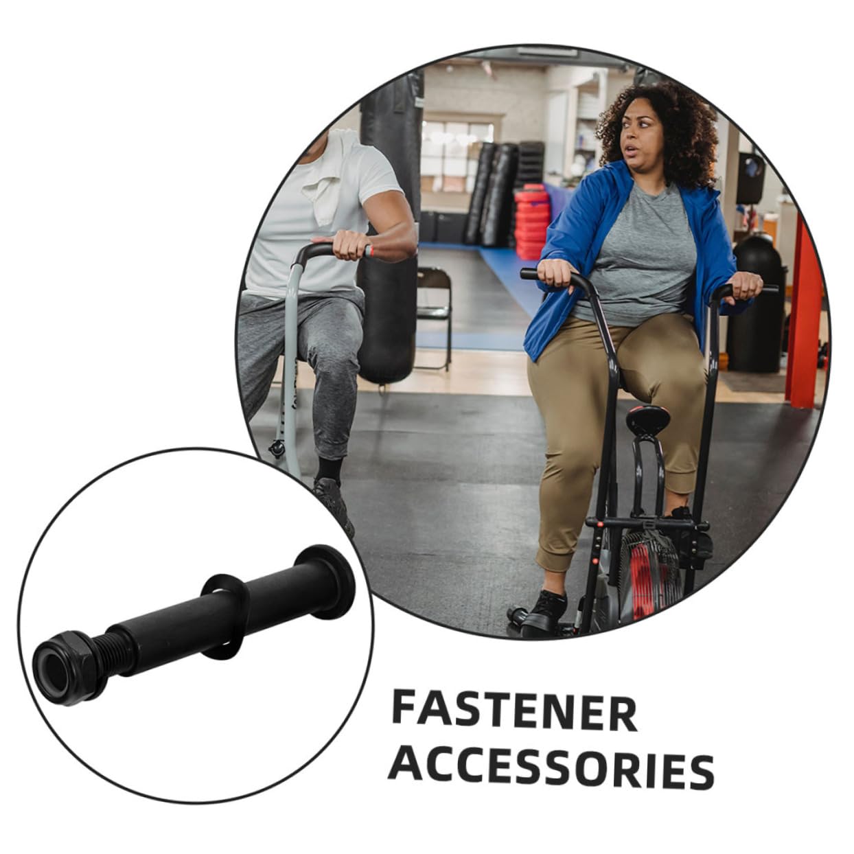 Happyyami Befestigungsschrauben mit Verbesserter für 2 Stück Ellipsentrainer aus Schwarzem Walzstahl Fitnessgeräte Zubehör und für Fan Bikes