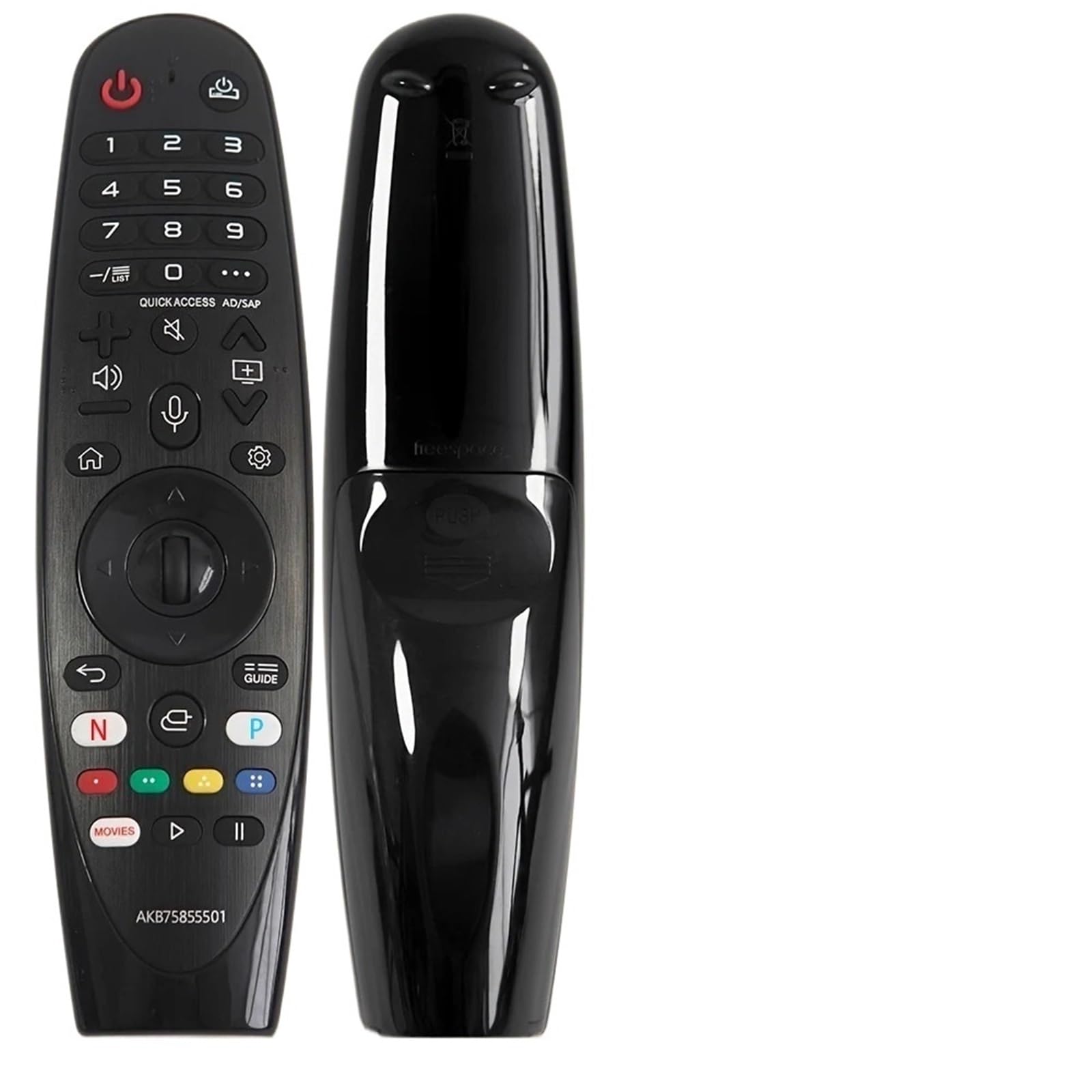 1 szt. Zamiennik pilota do modeli telewizorów Prosta funkcja braku głosu(2PCS Black)