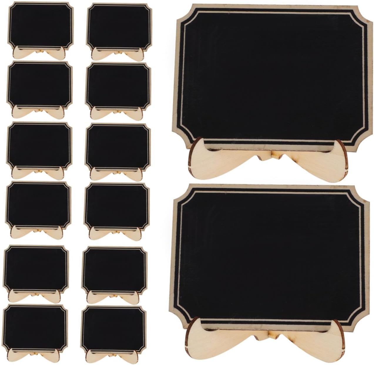 20pcs Mini Small Chalkboard Decorative Coffee Table Message Boards with Rounded Corners Desktop Memo Boards for Restaurant and Home Kitchen Display