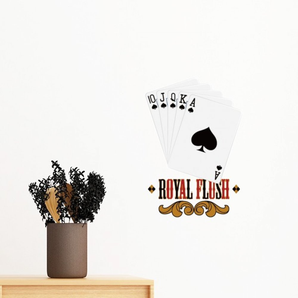 Modèle amovible Spade Royal Flush sticker mural grand format 60cm pour déco DIY