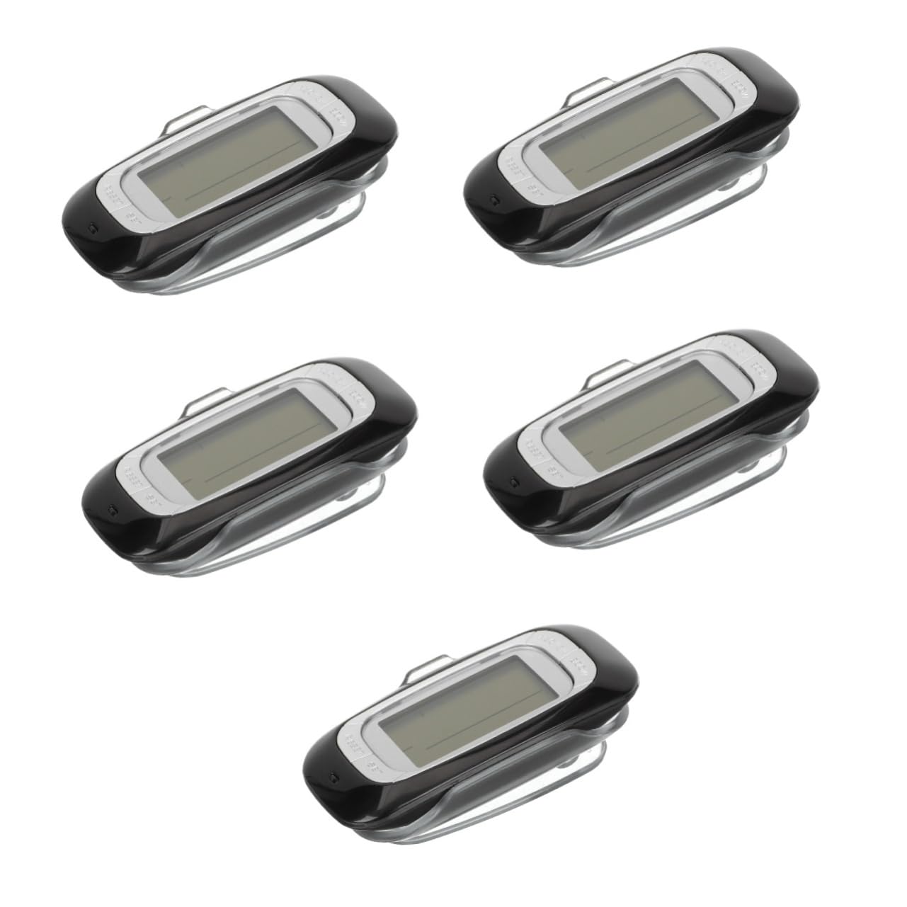 BESPORTBLE 5 Pièces podomètre 3D podomètres Compteur de Pas pour Hommes Femmes compteurs pédomètre Simple de Poche de randonnée passomètre pour l'extérieur Abdos