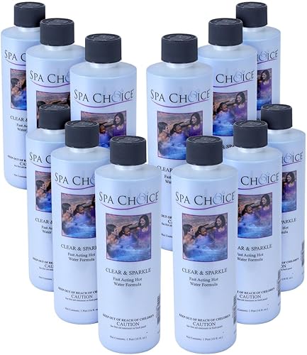SpaChoice 472-3-1021-12 - Bañera de hidromasaje clarificador de spa, 1 pinta, paquete de 12