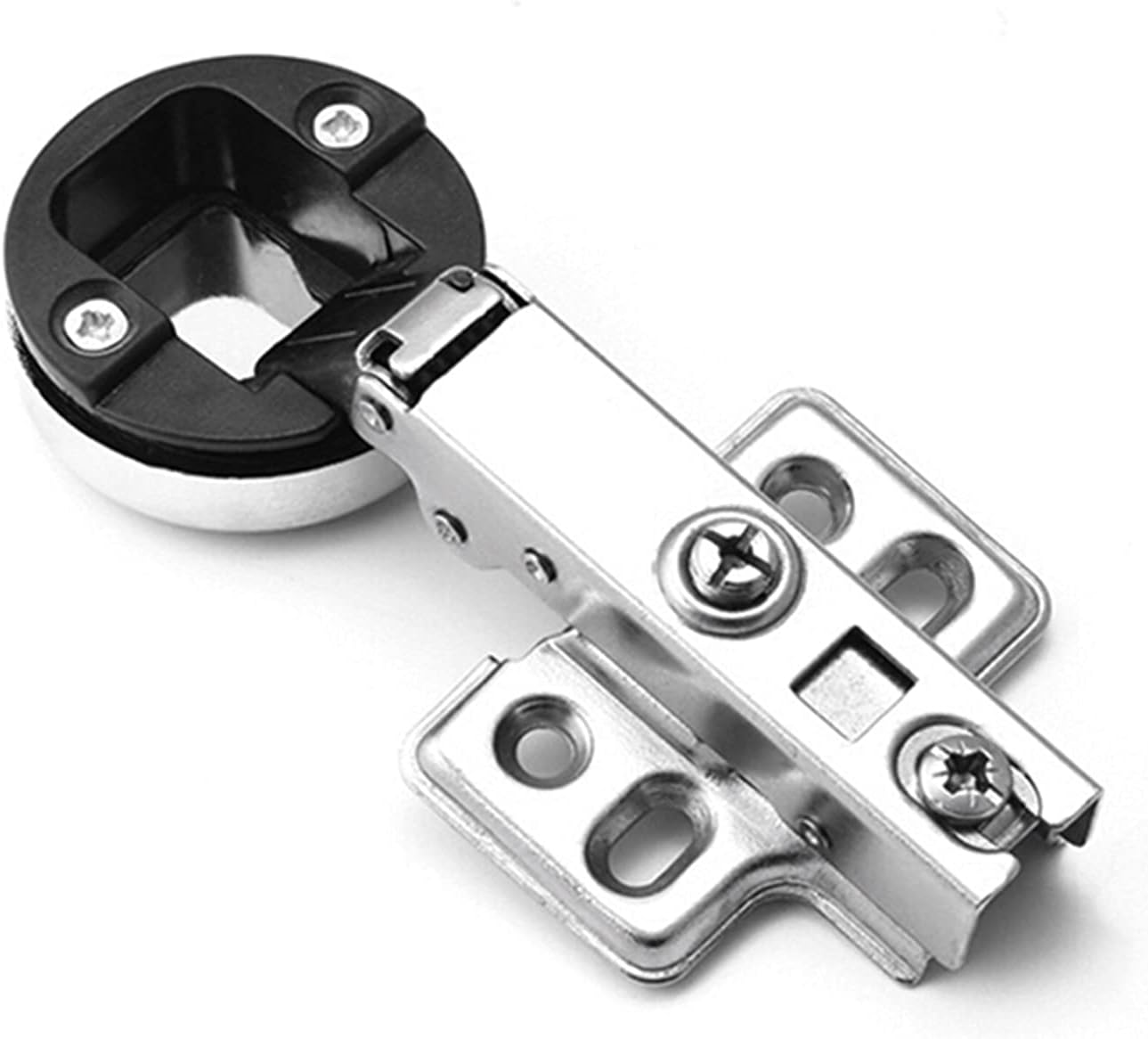 Hinges 35mm Hole Diameter Glass Door Silent Hinge Glass Door Wine Cabinet Door Side Panel Glass Connection Hardware Accessories (Color : Big Bend)