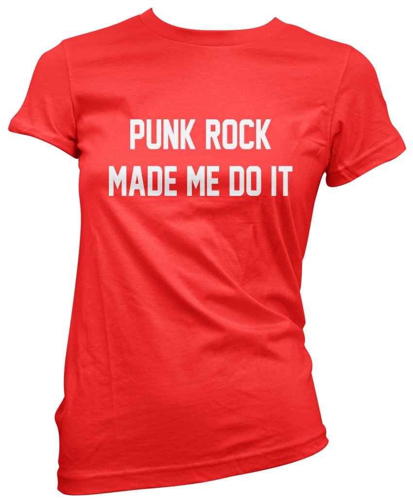 Hotscamp Women's Red Heavy Metal Made Me Do It T-Shirt - 16
