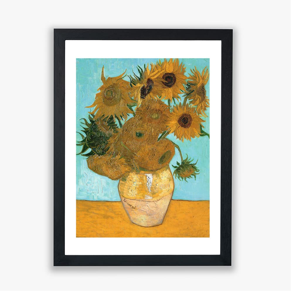 Impression encadrée Van Gogh Nature morte aux douze tournesols M