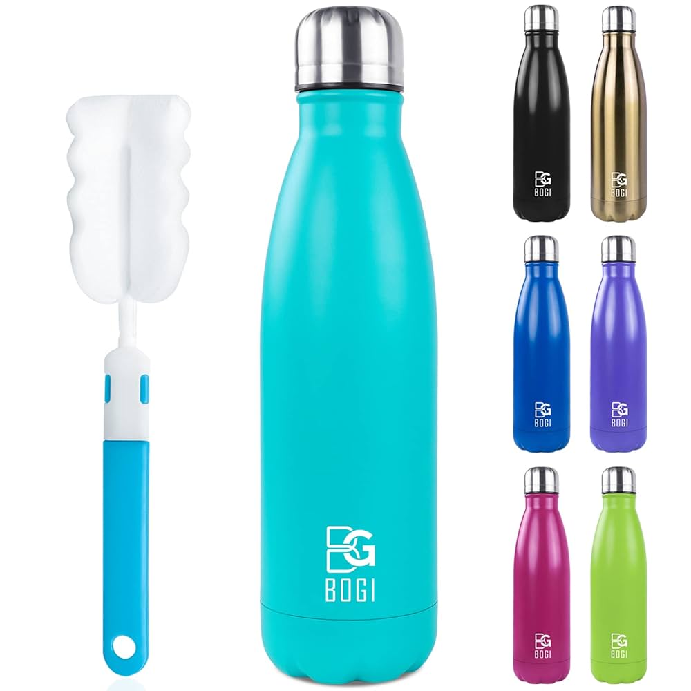BOGI 17oz insulated stainless steel water bottle