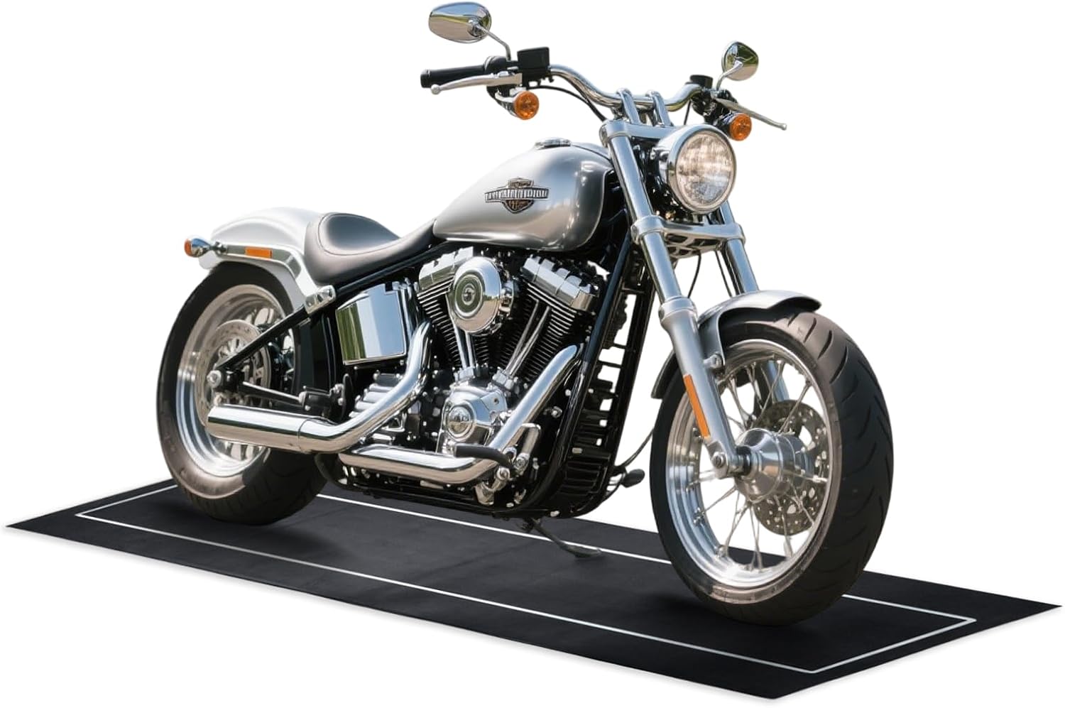 Motorcycle Mat, 78 x 27.5 Inch Motorcycle Parking Mat for GarageReusable, Washable, Protects Garage Floor or Driveway Surface, Under Car Protects Floor from Spills, Drips,PanShop, Parking