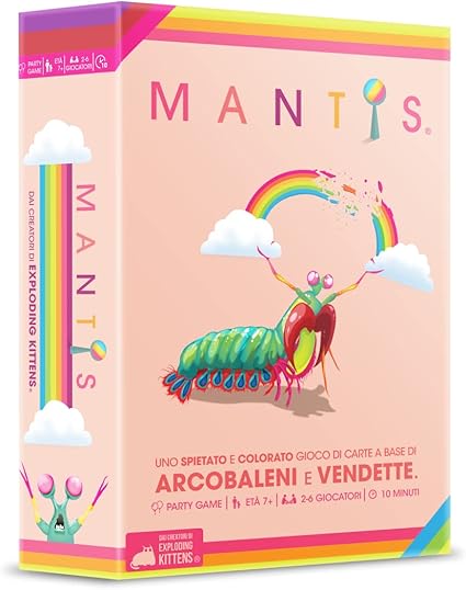 Asmodee - Mantis - Gioco di Carte, Party Game, Dai Creatori di Exploding Kittens, 2-6 Giocatori, 7+ Anni, Edizione in Italiano